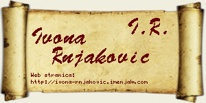 Ivona Rnjaković vizit kartica